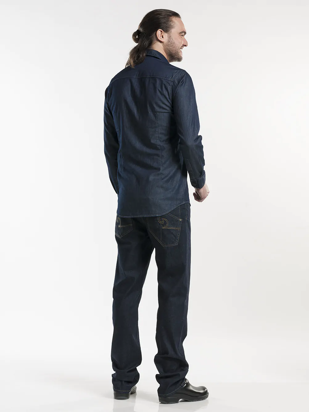 Overhemd CD blue denim stretch