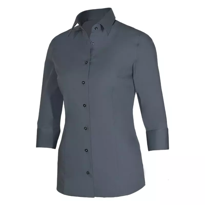 Blouse Capraro 29341 3/4 mouw stretch antraciet