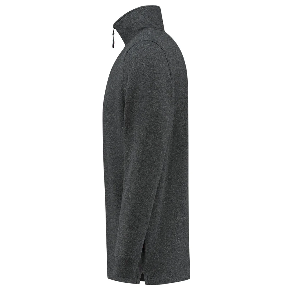Sweater met ritskraag antraciet melange ZS-280