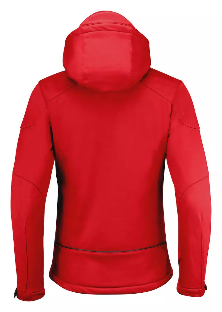 Softshell Jas Skeleton Dames Rood Printer