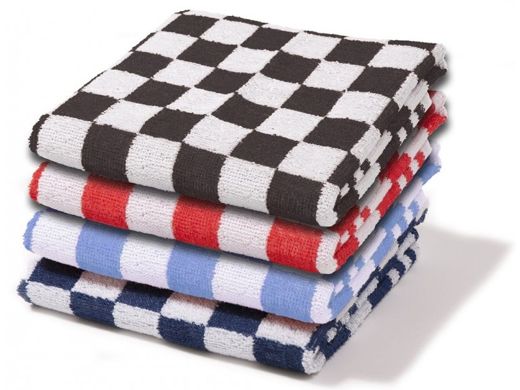 Keukendoek 50x50cm marine geblokt (pak à 3st)