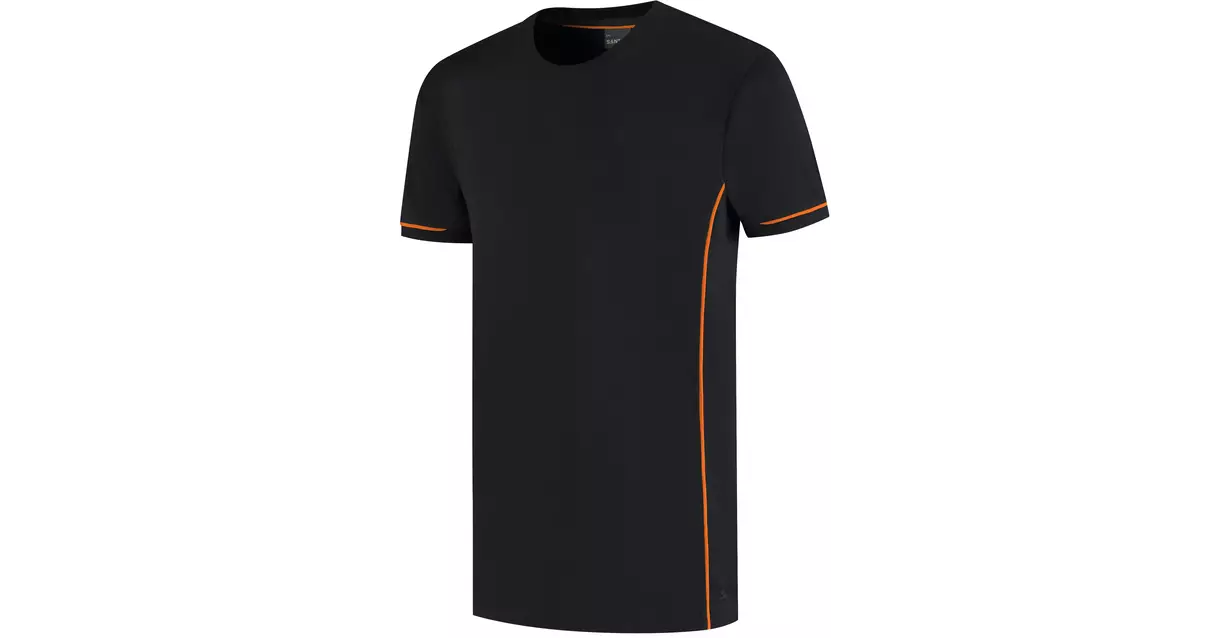 T-shirt Cal zwart/oranje