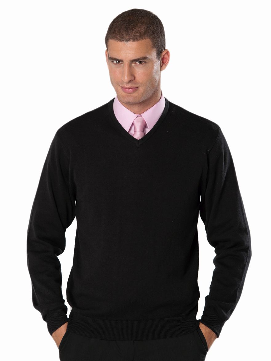 Pullover V-hals zwart knitted
