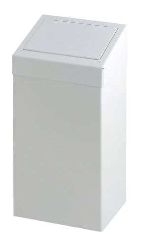 Afvalbak 50 liter Met pushklep Metaal Wit