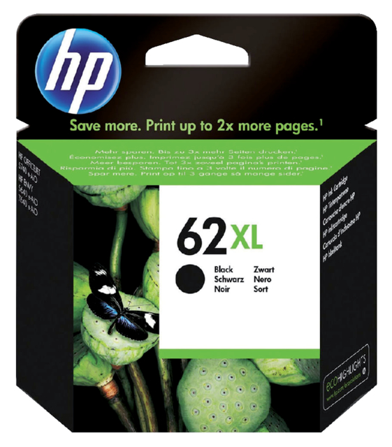 Inkcartridge HP62 XL (C2P05AE) zwart
