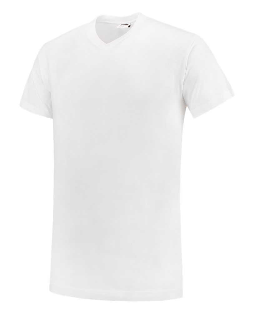 T-shirt V-hals TV-190 wit