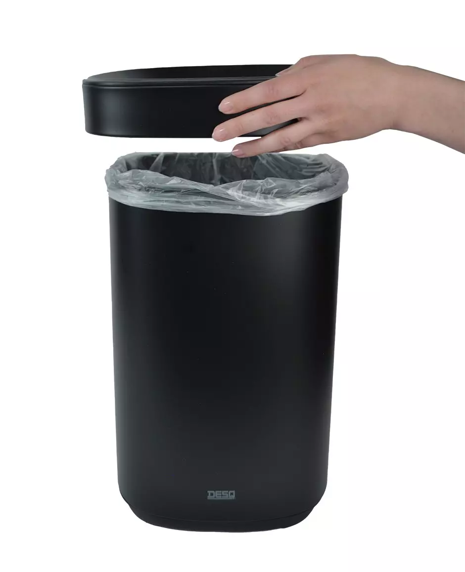 Afvalbak 20 Liter Metaal - Zwart - Desq Afvalbak 20 Liter Metaal - Zwart - Desq