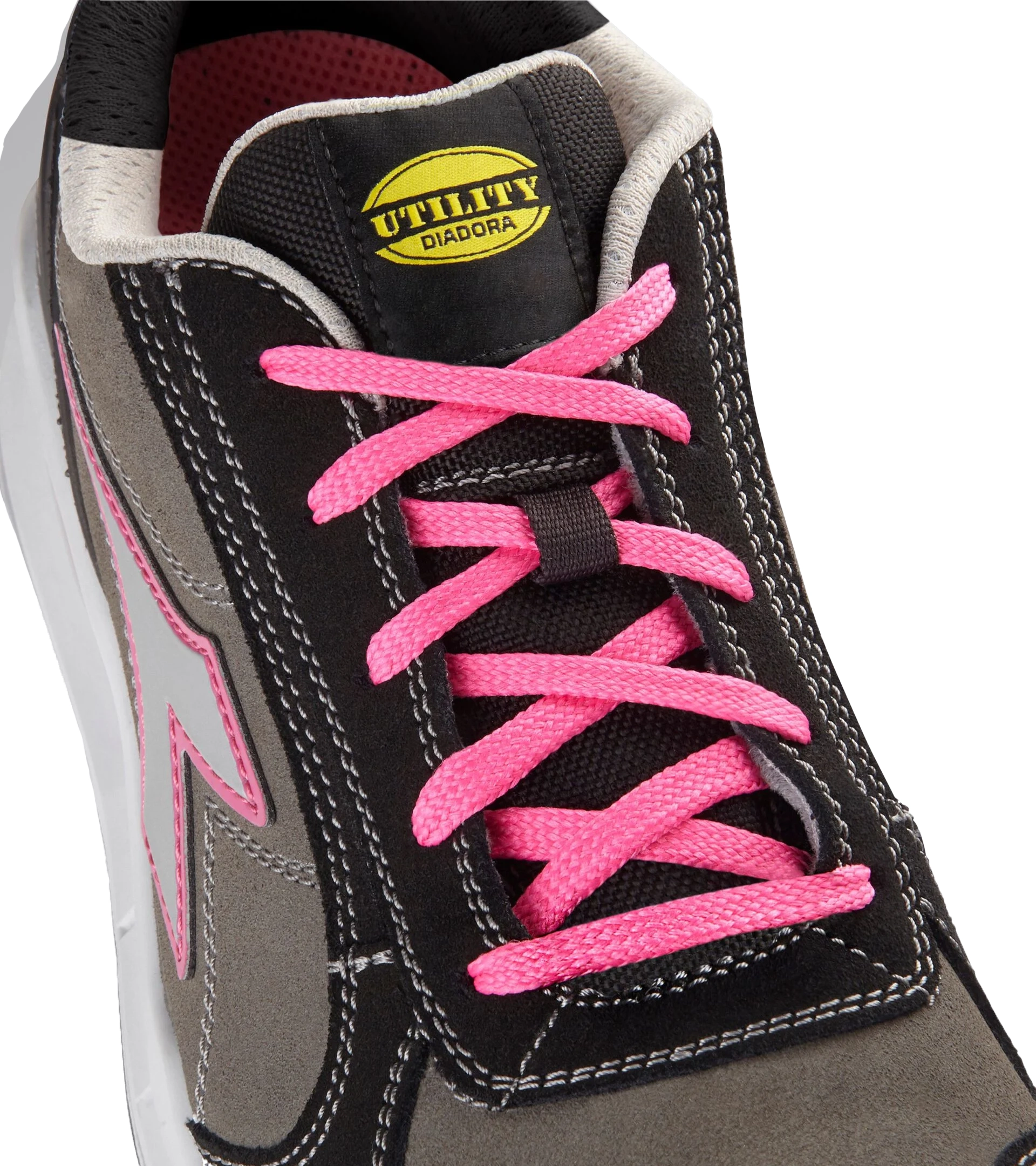 Diadora Run Net Airbox Low S3 Veiligheidsschoen - Zilver/Roze