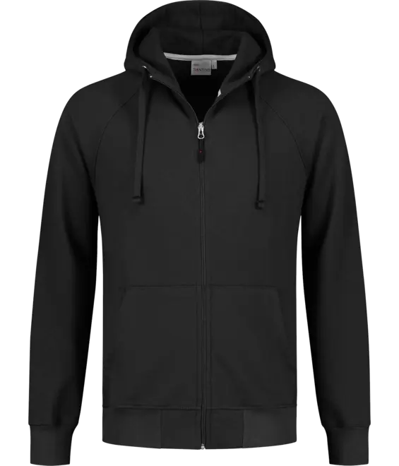 Hooded sweatvest reno Santino zwart