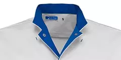 Zorgjas Jaimy Wit/Blauw De Berkel Unisex Kraag