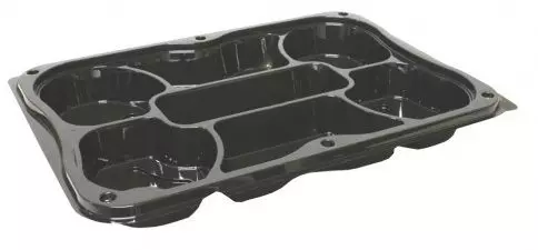 Cateringschaal 7-vaks met deksel 25x35x7cm Gourmet
