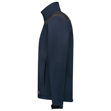 Softshell bicolor naden inktblauw/ donkergrijs