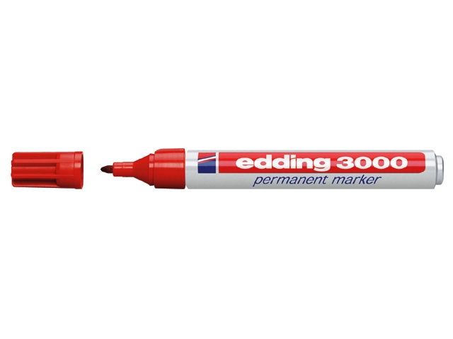 Viltstift Edding 3000 rond 1.5-3mm rood (doos à 10st)