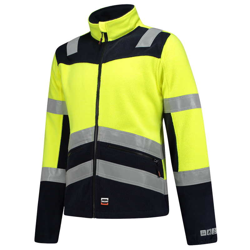 Tricorp Fleecejack Multinorm Bicolor Fluor Yellow-Ink