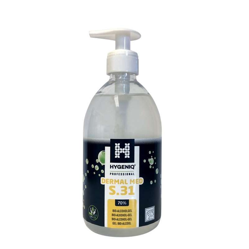 Desinfectie Bio-alcohol handgel 500ml Hygeniq S.31