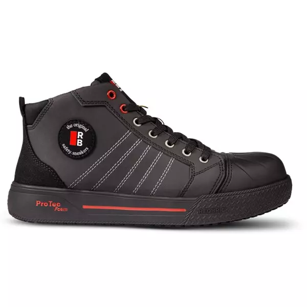 Redbrick Champ High S3S Veiligheidsschoen Zwart/Rood
