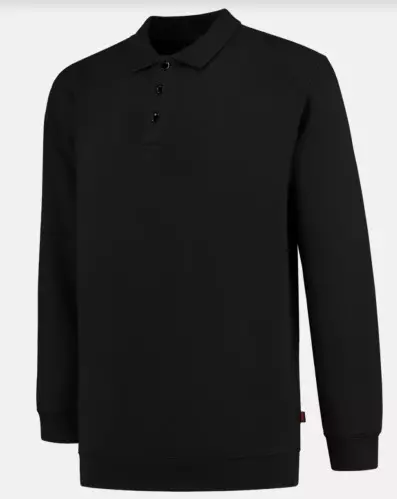 Polosweater 60°C wasbaar middernacht zwart