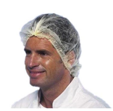 Baret/haarnet nonwoven 54cm 14gr/m2 geel(pak à 100st)