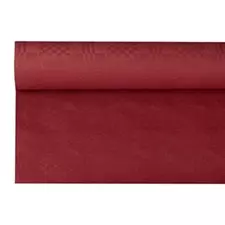 Damast Tafelkleed Papier 120cmx8m Bordeaux