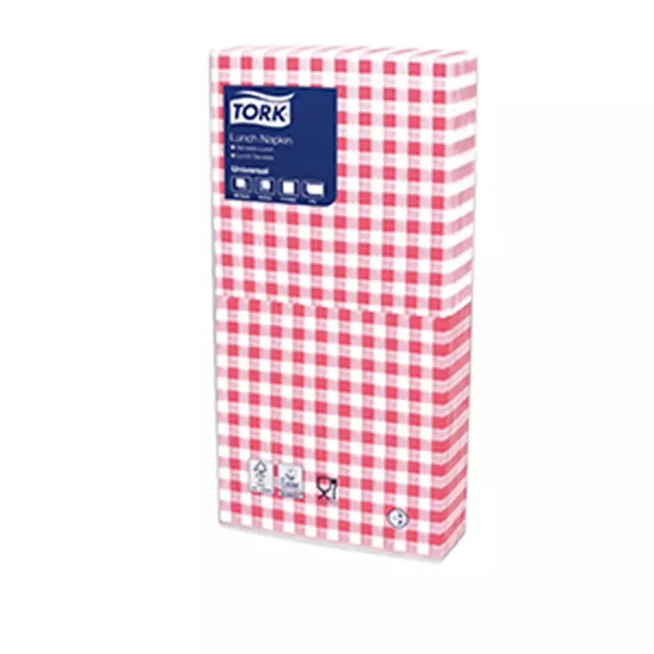 Papieren Servetten Bistrorood 1-laags 33x33cm