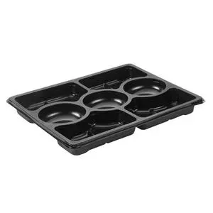 Hapjesschaal 7-vaks 25x32x7cm PET