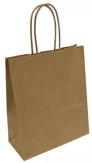 Papieren Draagtas Gedraaid Handvat 18x8x22cm Bruin