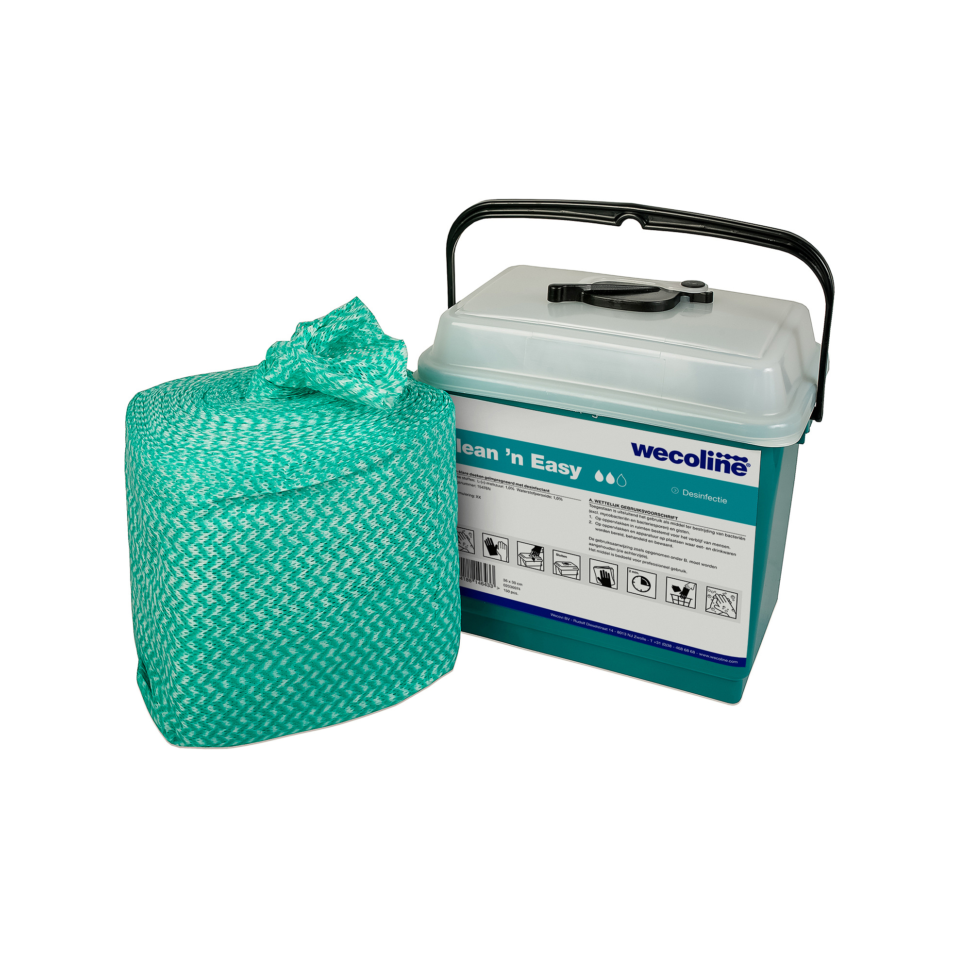 Dispenseremmer Clean 'n Easy doek 150st desinfectie groen