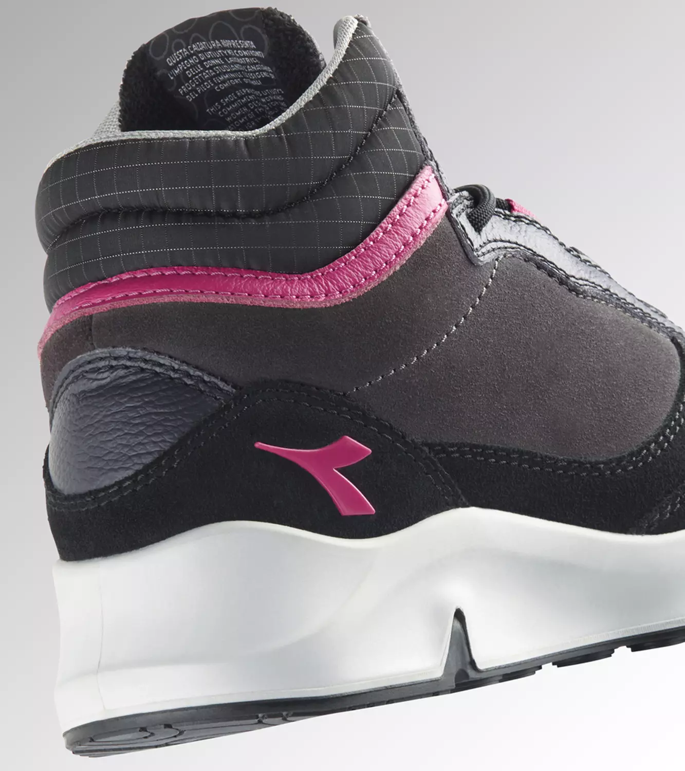 Diadora Athena High S3 Werkschoen Iron Raspberry