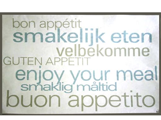 Placemat 31x42cm bon apetit