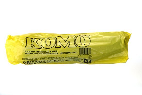 Zak LDPE 60x80cm Komo T55 rol 50mu grijs (doos à 20rolx20st)