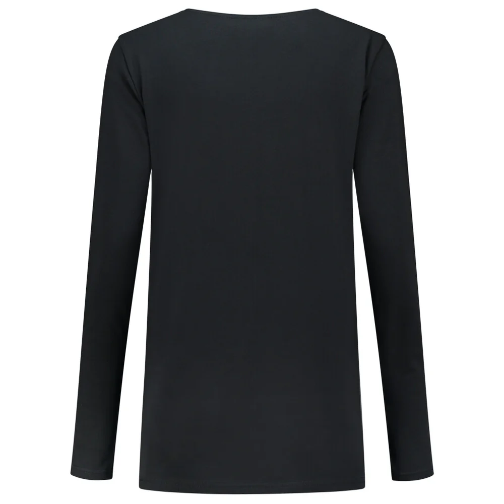 T-shirt lange mouw dames zwart