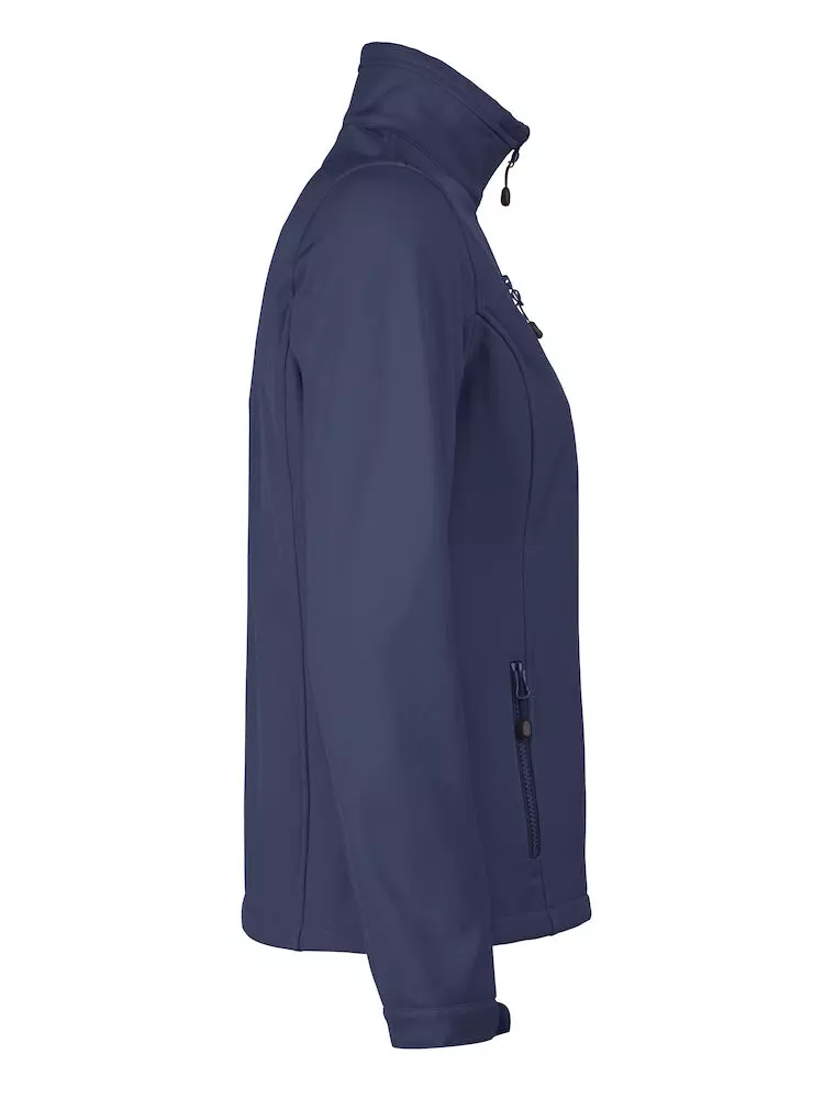 Softshell Jas Dames Donkerblauw Printer Red