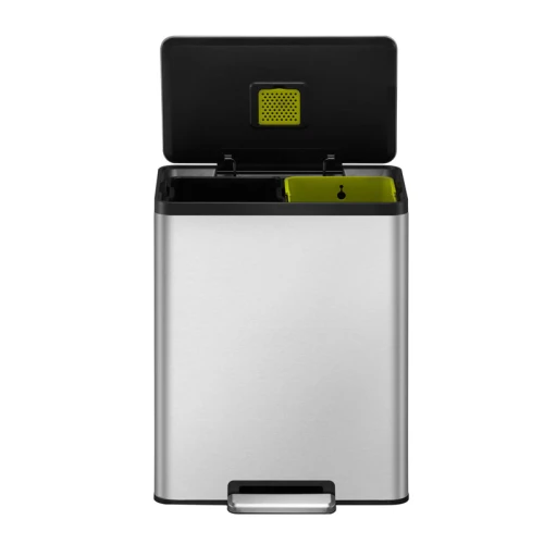 Pedaalemmer Ecocasa 60 Liter - 2x30 Liter - Mat RVS