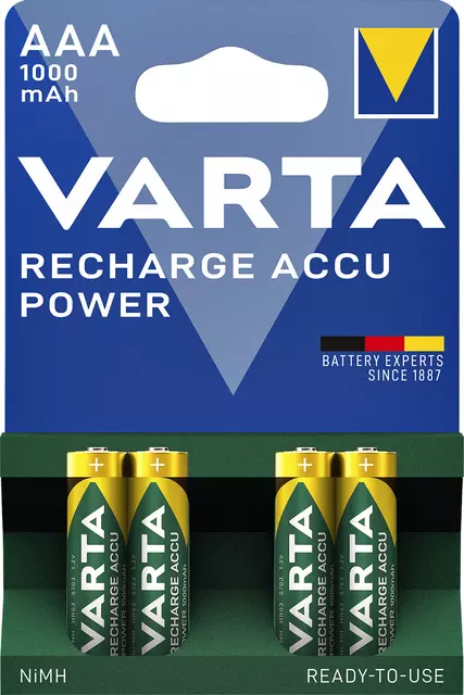 Oplaadbare Batterijen AAA Varta 4 stuks