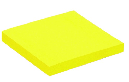Memoblok 76x76mm 100vel neongeel (pak à 6st)