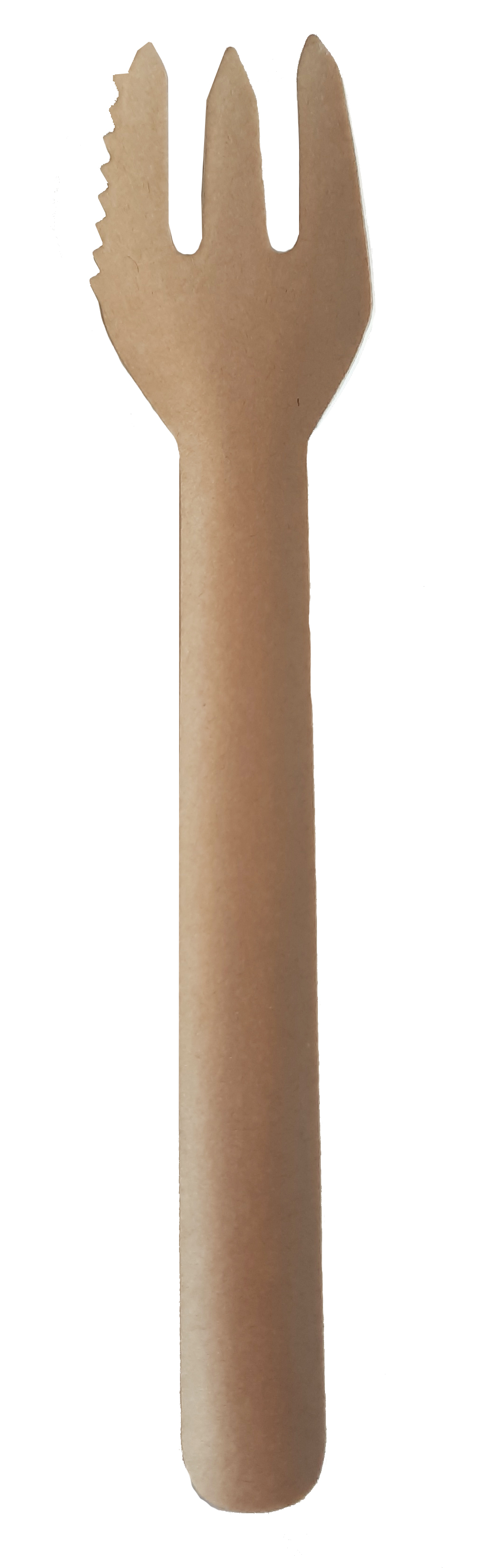 Snackvork papier P2P 157mm met snijrand bruin (pak Ã  100st)