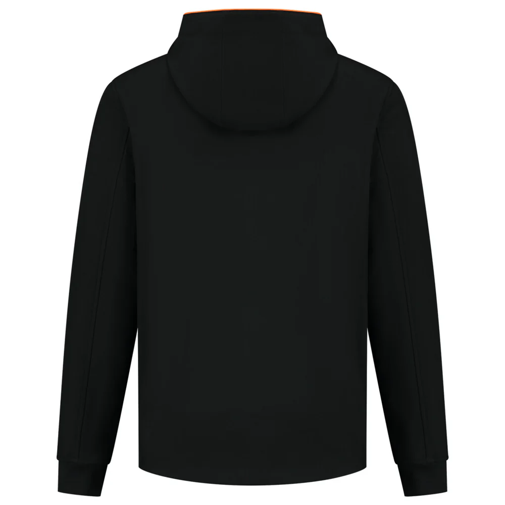Softshell Capuchon Accent zwart/oranje