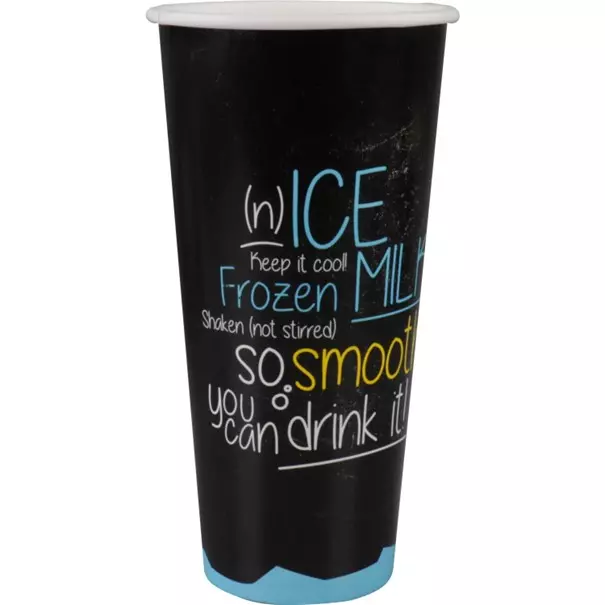 Milkshake Beker ICE is (N)ICE 500ml Zwart/blauw 1000 stuks