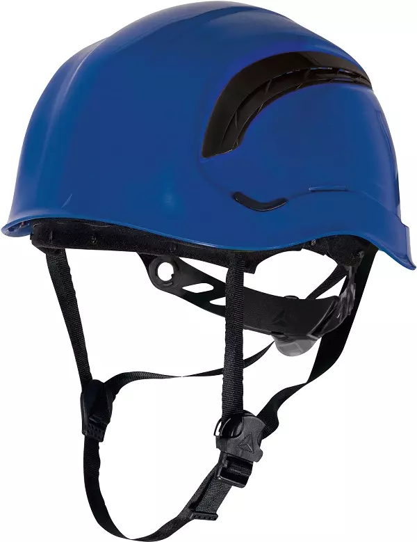 Veiligheidshelm draaiknop geventileerd Alpinisme/geen klep blauw Premium