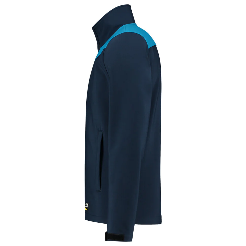 Softshell Bicolor naden Ink-Turquoise 402021