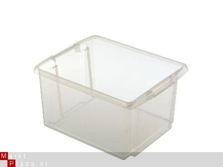 Opbergbox 32 liter 46x36x25cm stapelbaartransparant