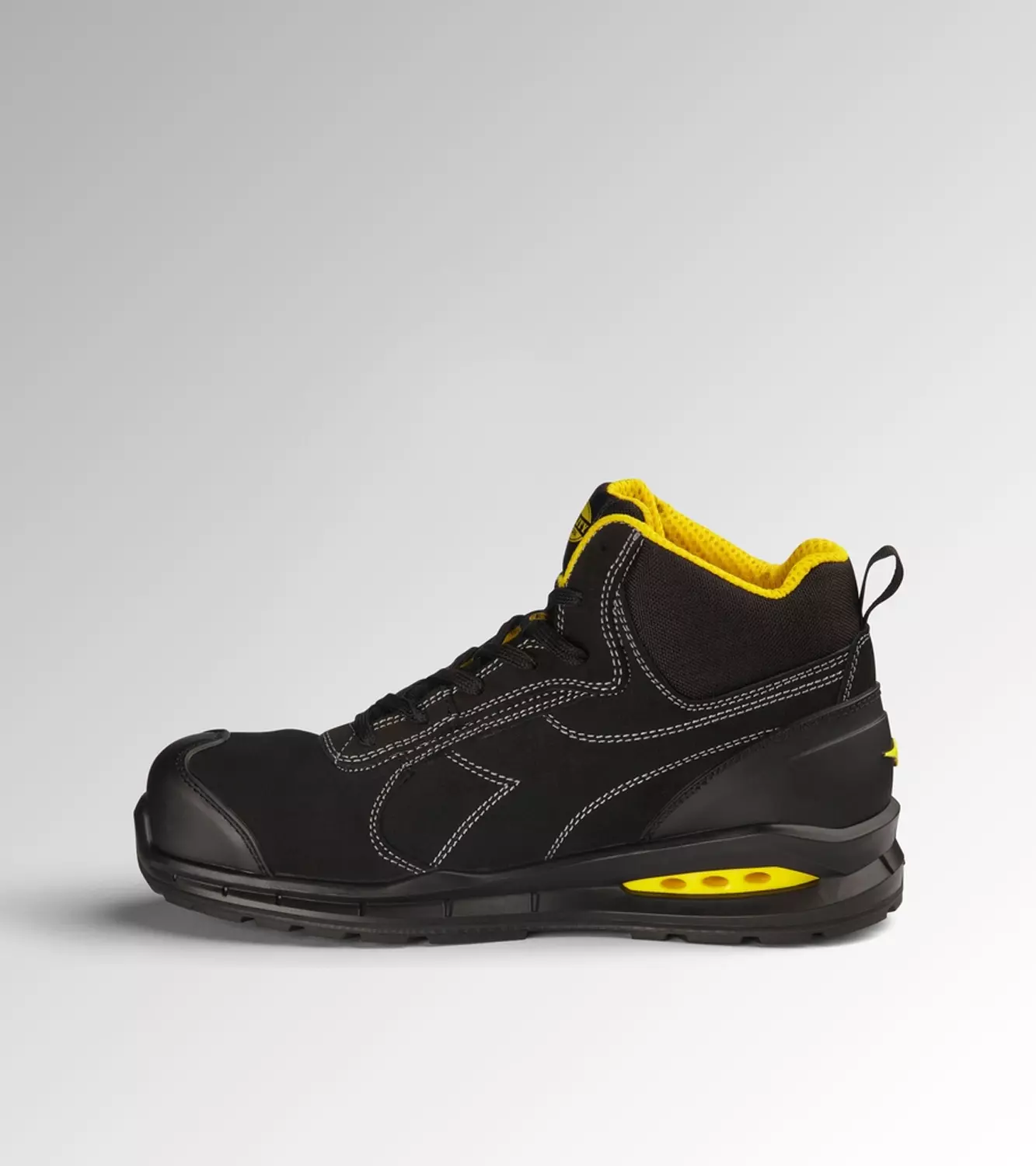 Diadora Run Net Airbox Mid S3 Werkschoen Zwart/Geel