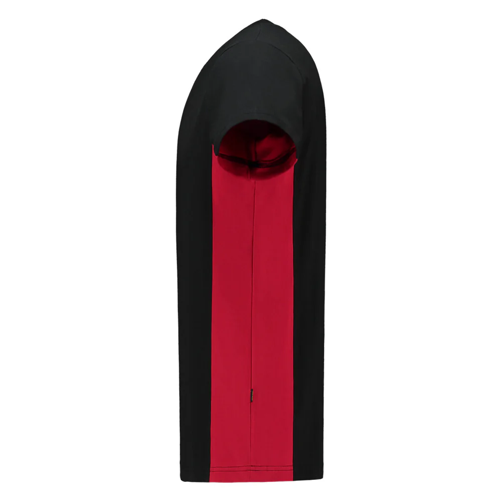 T-shirt bicolor zwart/rood