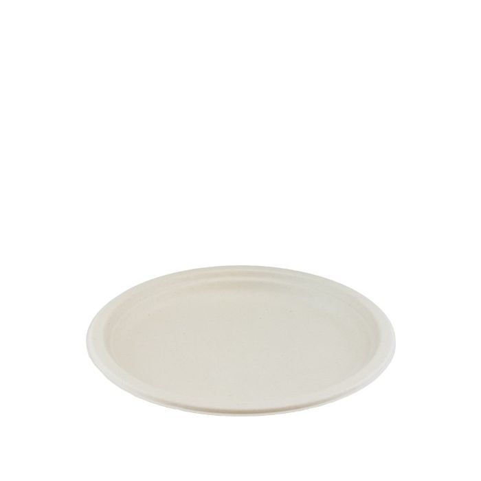 Suikerriet bord rond Ø26cm 1-vak ongebleekt (doos à 10x50st)