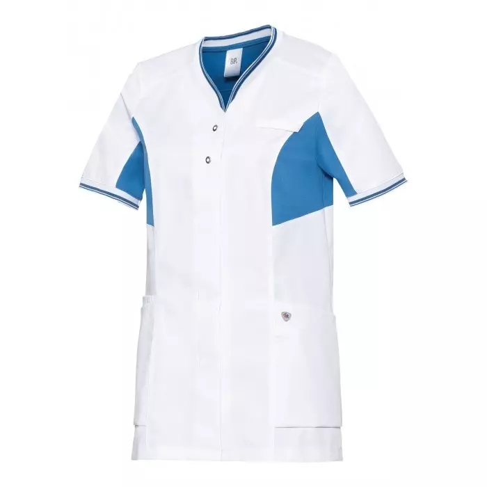 Zorgjas dames BP 1761 wit/blauw