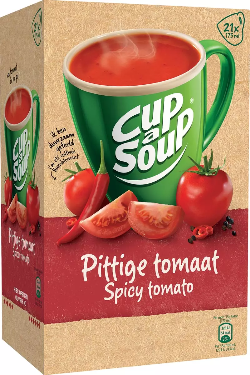Cup a Soup Pittige Tomaat Doos à 21 zakjes