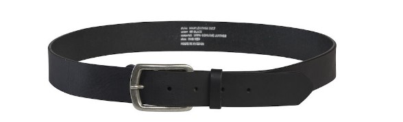 Lederen riem 105cm zwart
