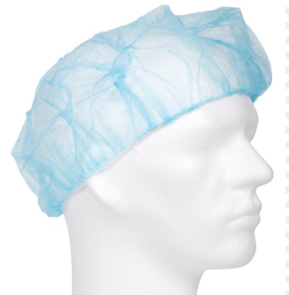 Baret nonwoven 54cm 14gr/m2 blauw wokkel (doos à 1000st)