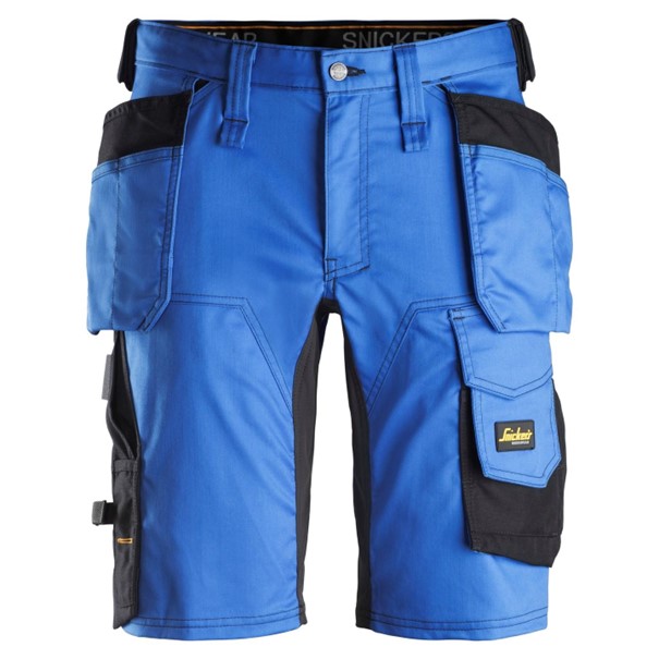 Korte werkbroek Snickers 6141 holsterzaktrue blue/zwart