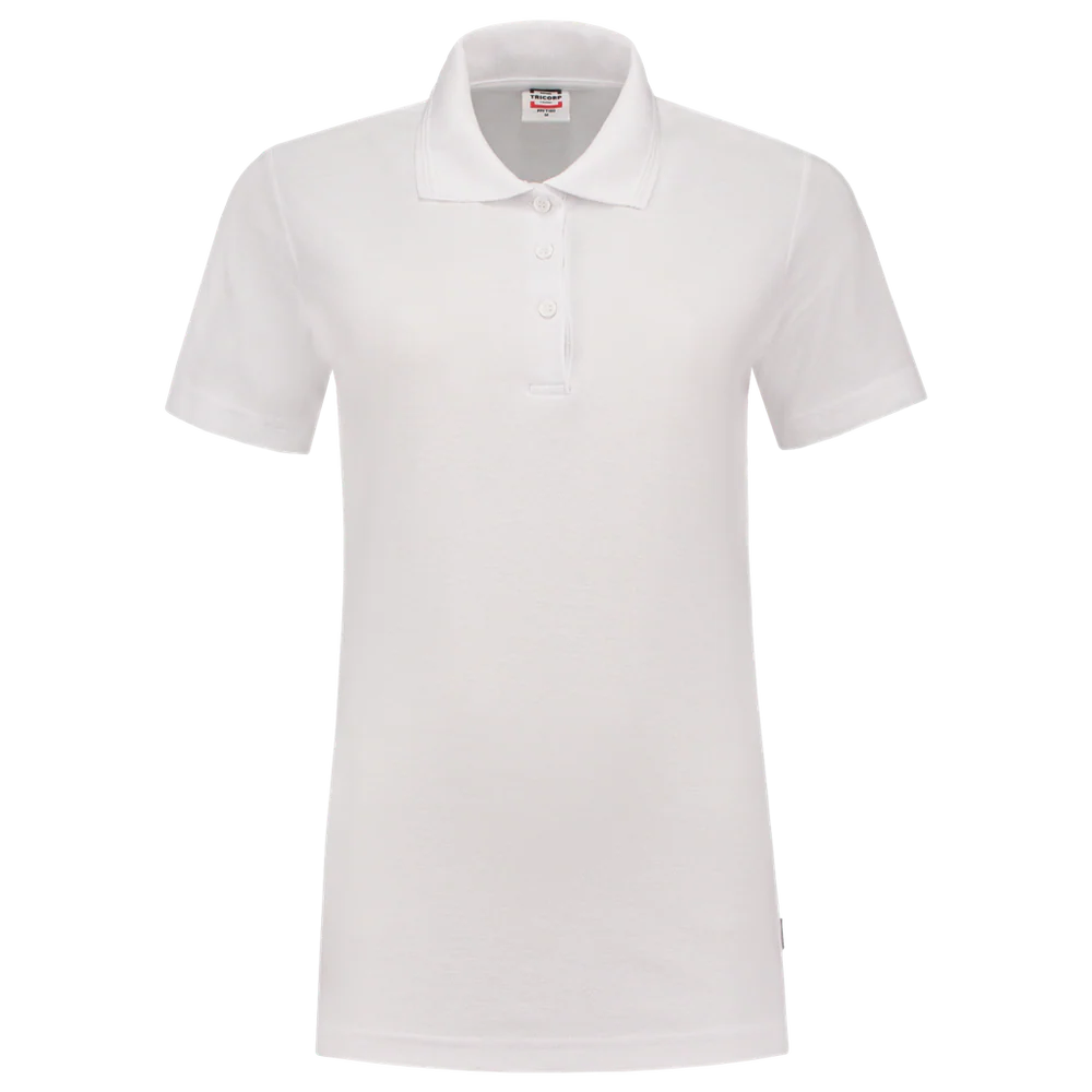 Polo fitted dames PPFT-180 wit